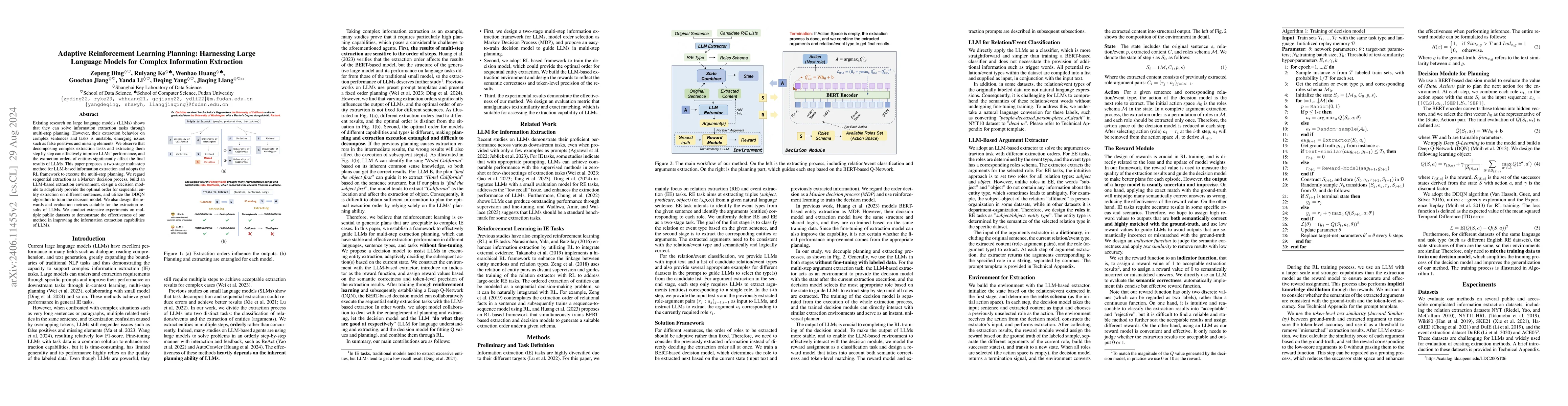 Thumbnail for Adaptive Reinforcement Learning Planning: Harnessing Large Language
  Models for Complex Information Extraction