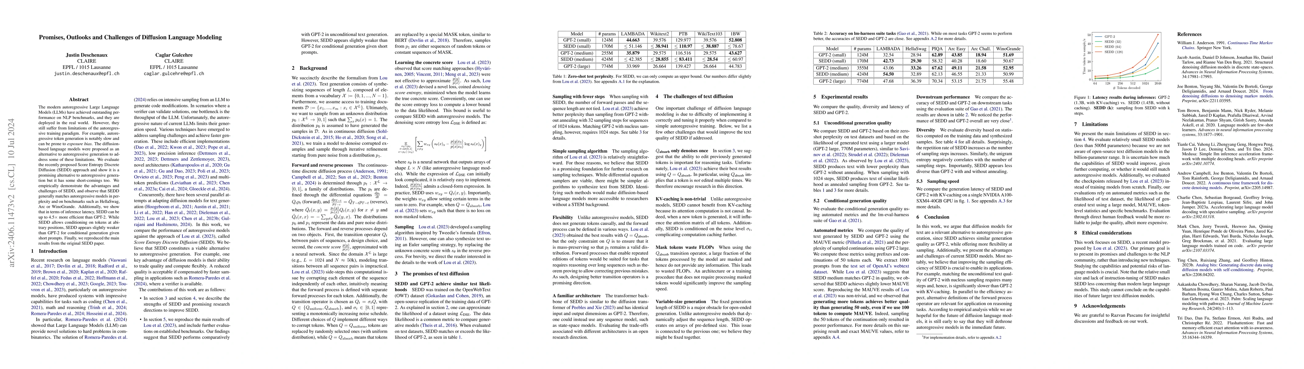 Thumbnail for Promises, Outlooks and Challenges of Diffusion Language Modeling