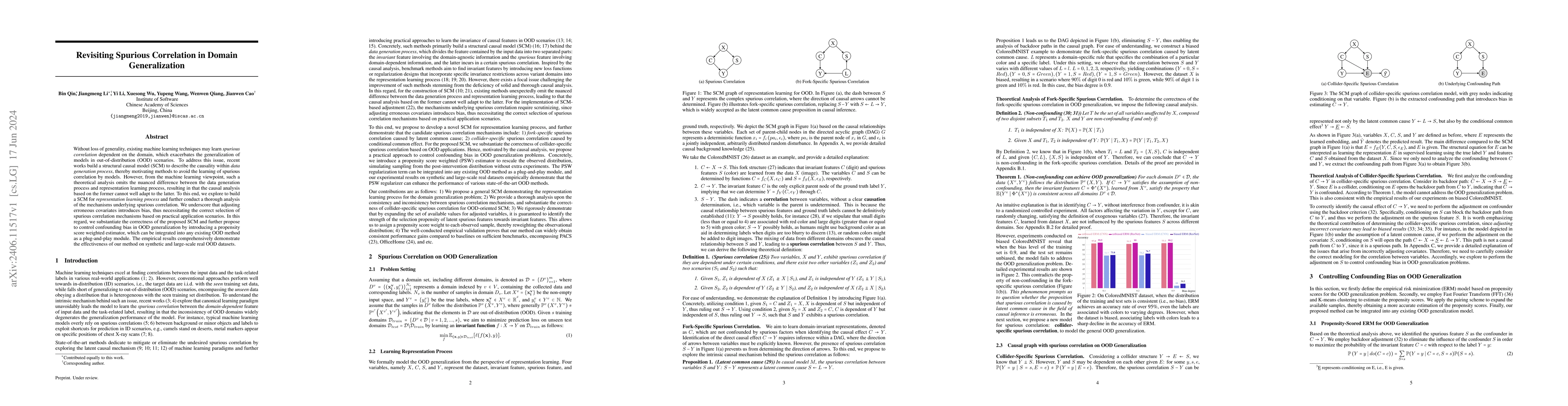 Thumbnail for Revisiting Spurious Correlation in Domain Generalization