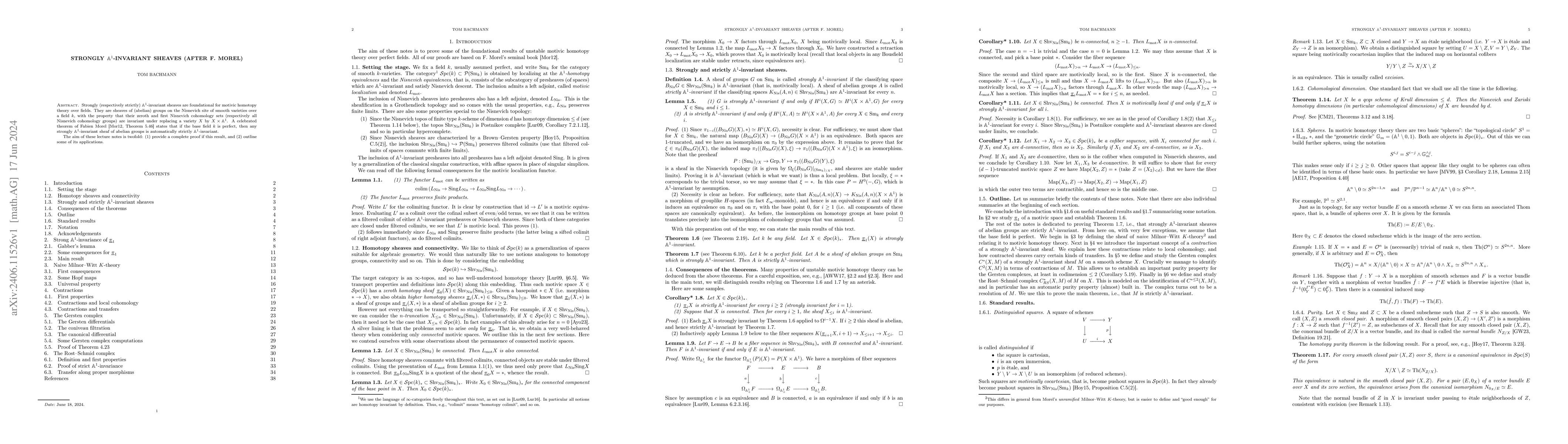 Thumbnail for Strongly A^1-invariant sheaves (after F. Morel)