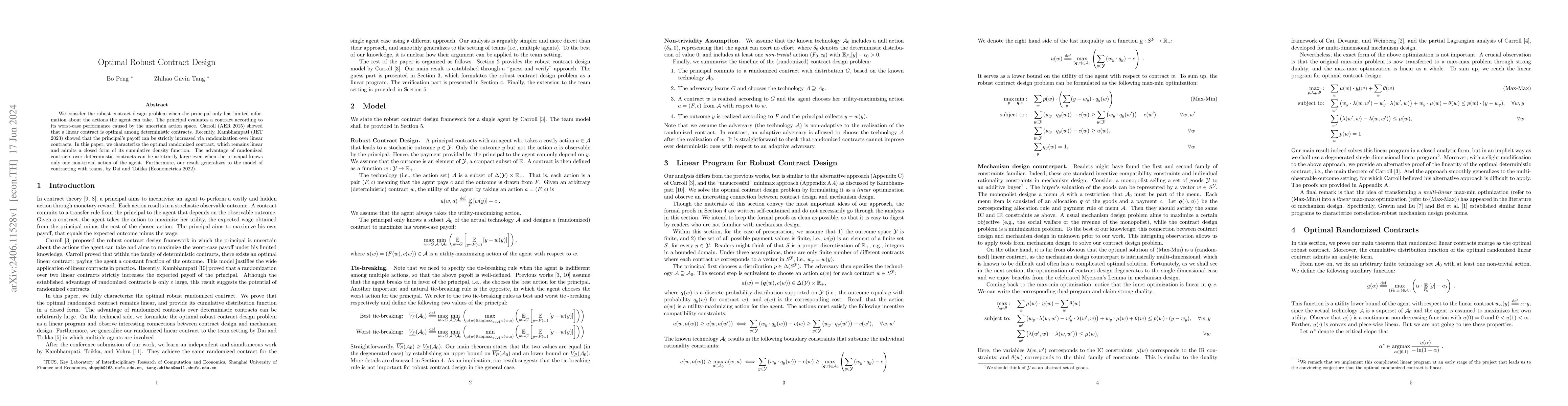 Thumbnail for Optimal Robust Contract Design
