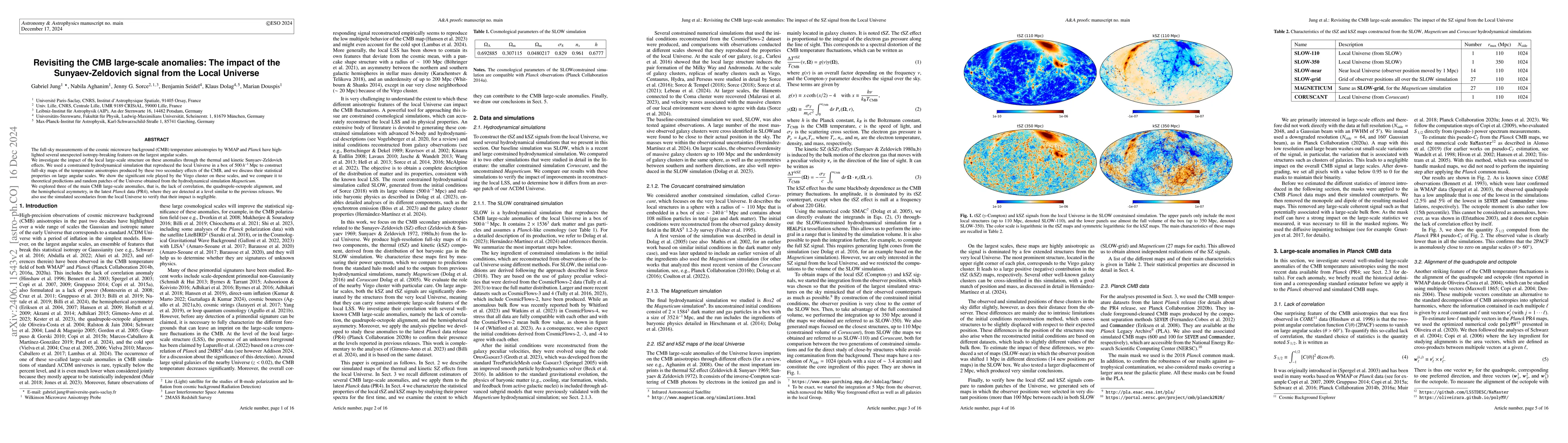 Thumbnail for Revisiting the large-scale CMB anomalies: The impact of the SZ signal
  from the Local Universe