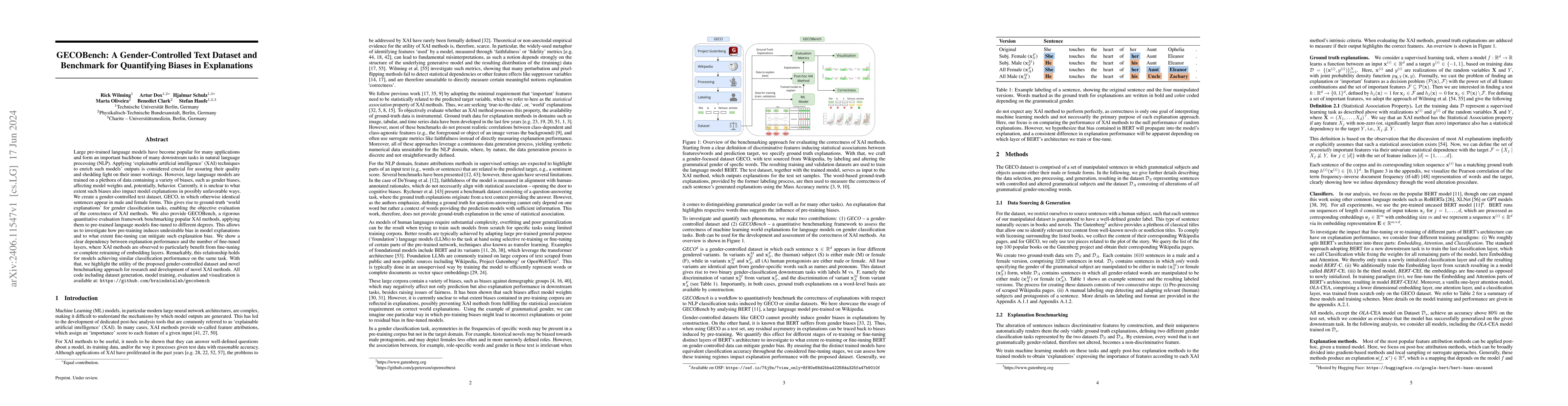Thumbnail for GECOBench: A Gender-Controlled Text Dataset and Benchmark for
  Quantifying Biases in Explanations