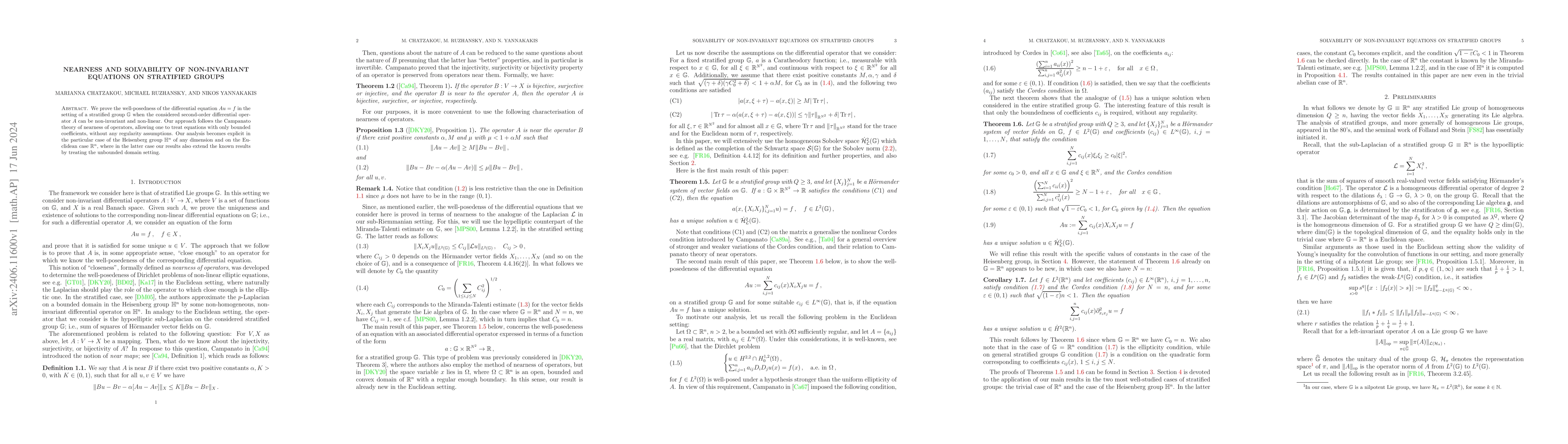 Thumbnail for Nearness and solvability of non-invariant equations on stratified groups