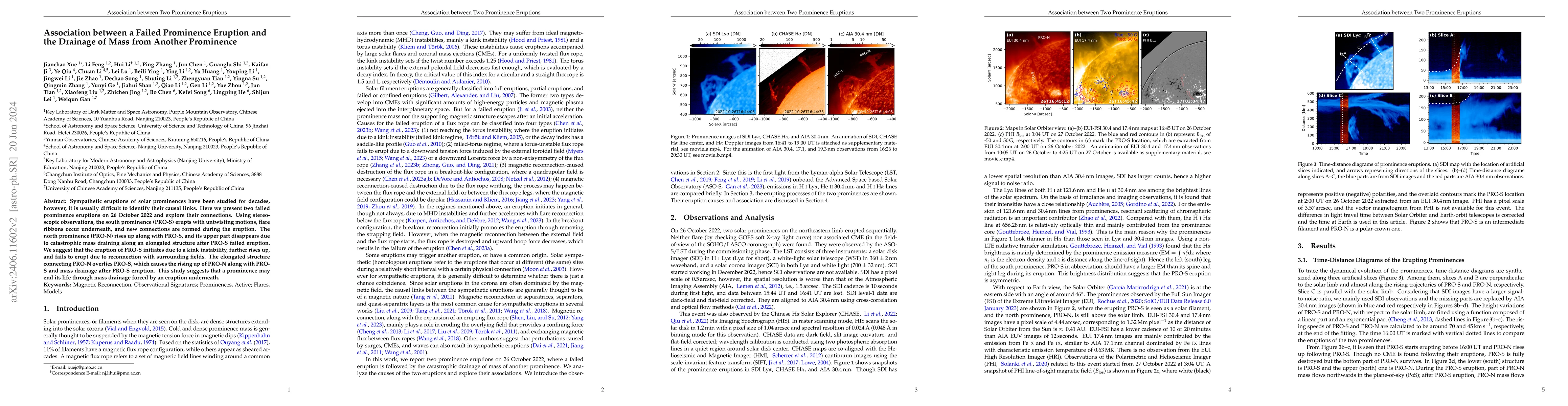 Thumbnail for Association between a Failed Prominence Eruption and the Drainage of
  Mass from Another Prominence