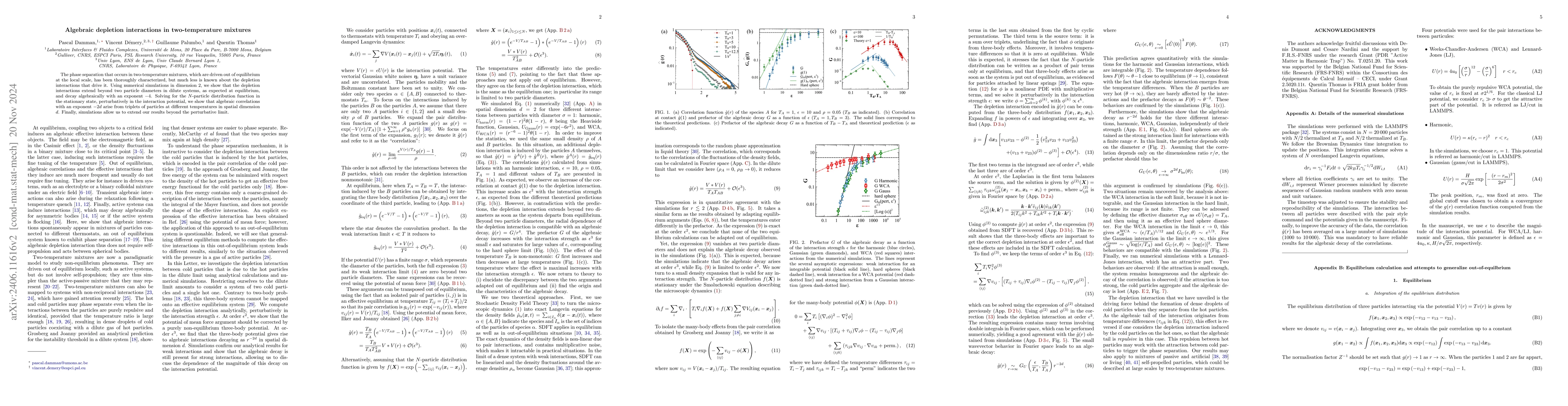 Thumbnail for Algebraic depletion interactions in two-temperature mixtures