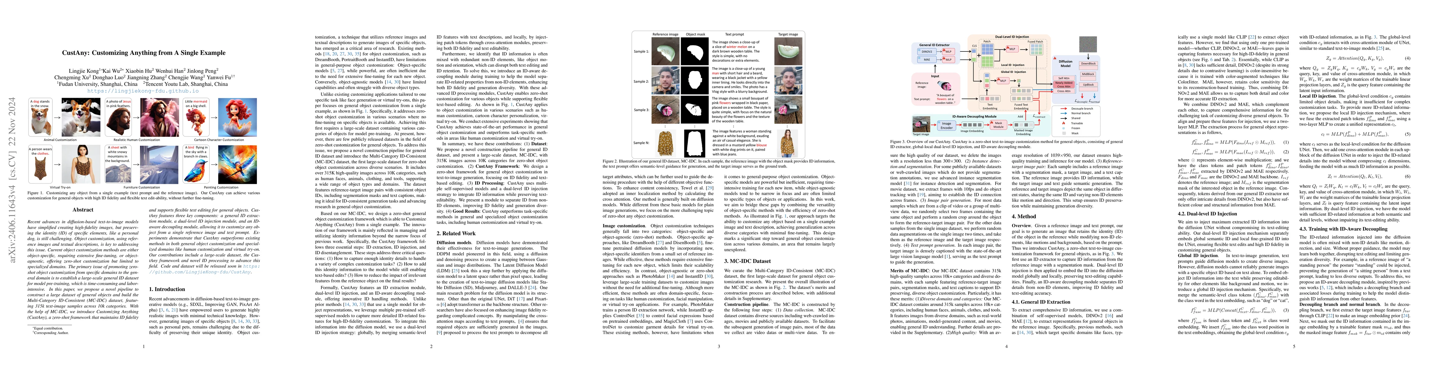 Thumbnail for AnyMaker: Zero-shot General Object Customization via Decoupled
  Dual-Level ID Injection