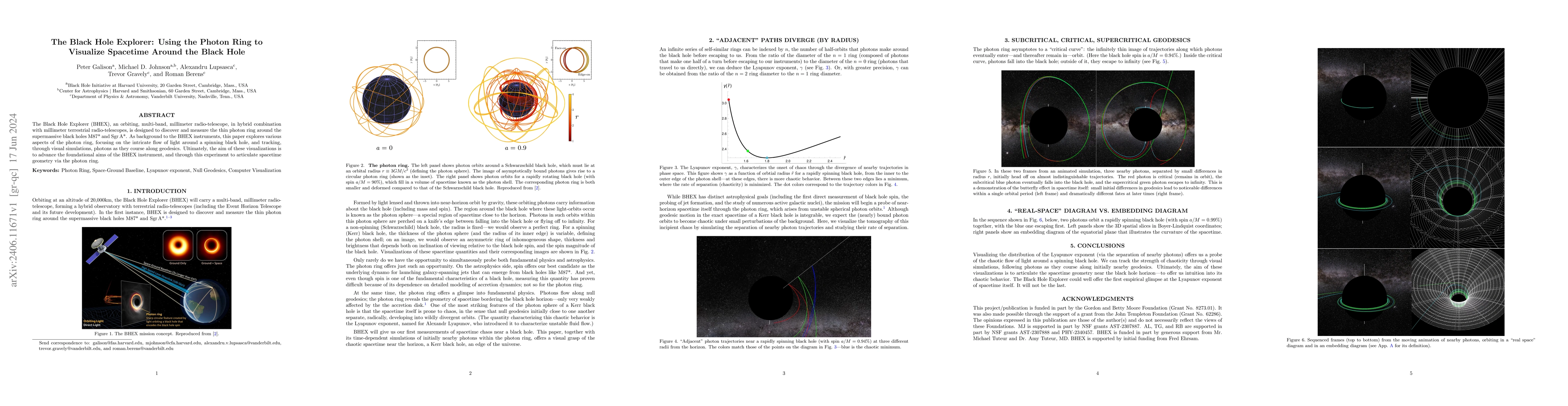 Thumbnail for The Black Hole Explorer: Using the Photon Ring to Visualize Spacetime
  Around the Black Hole