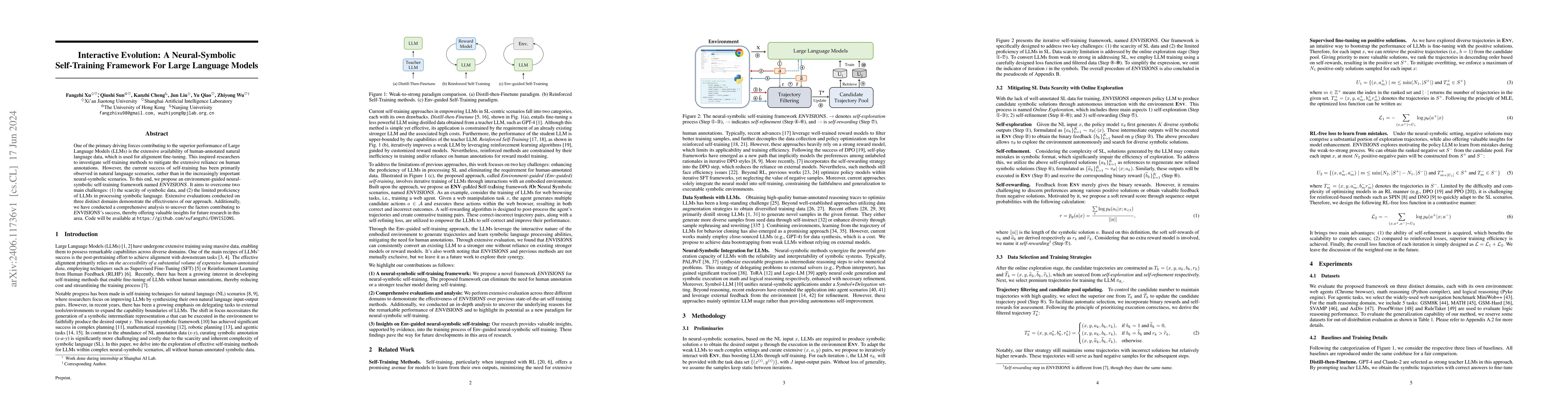 Thumbnail for Interactive Evolution: A Neural-Symbolic Self-Training Framework For
  Large Language Models
