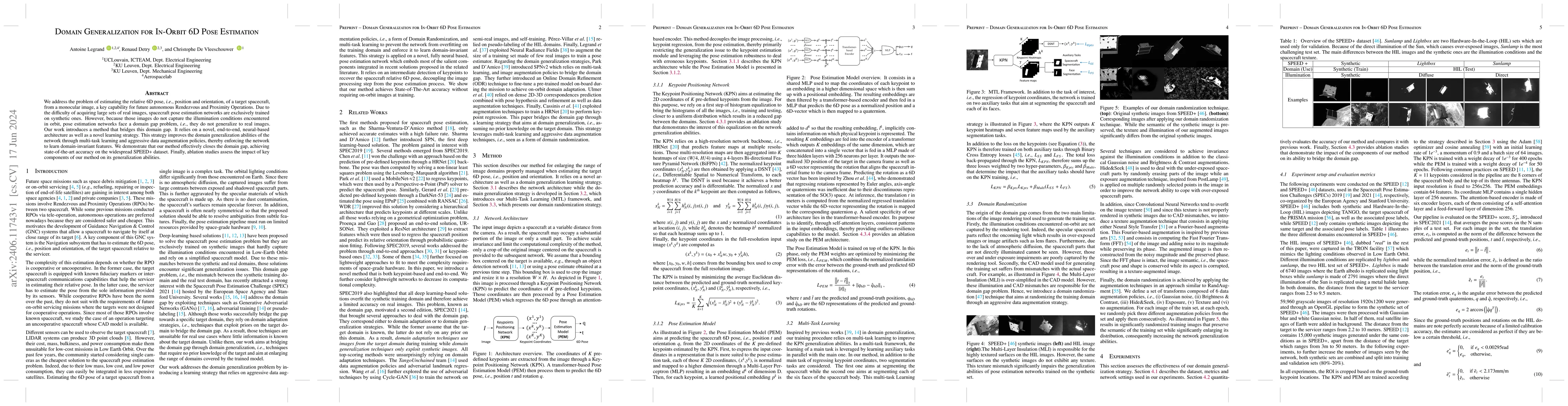 Thumbnail for Domain Generalization for In-Orbit 6D Pose Estimation