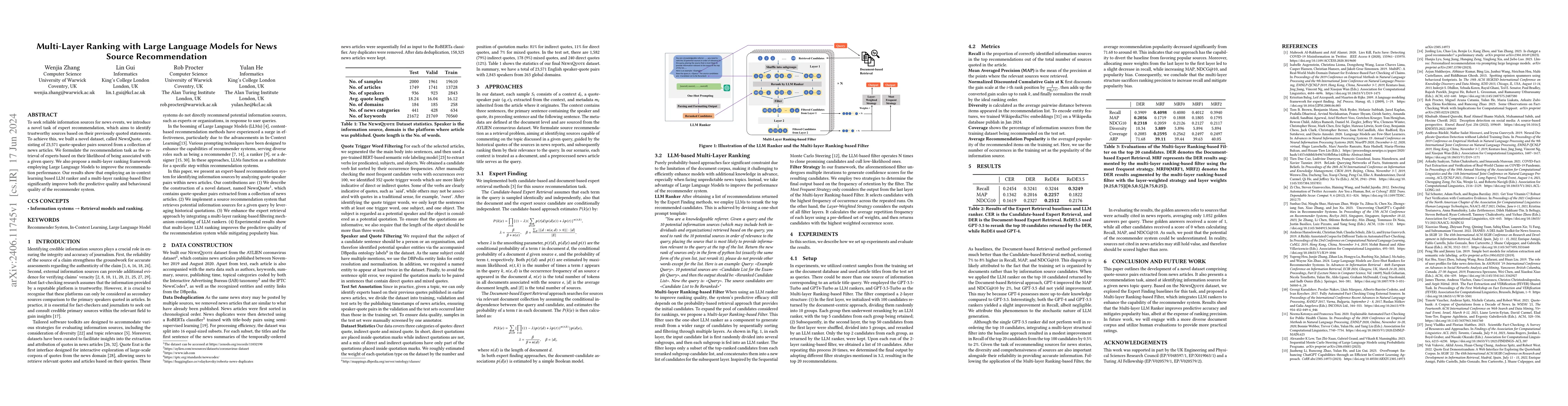 Thumbnail for Multi-Layer Ranking with Large Language Models for News Source
  Recommendation