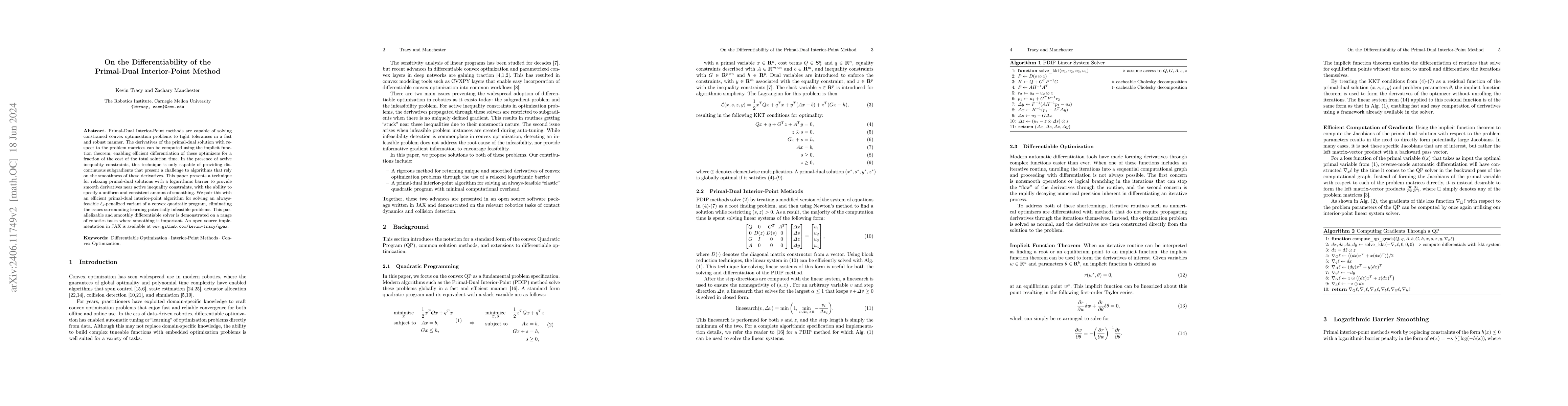 Thumbnail for On the Differentiability of the Primal-Dual Interior-Point Method