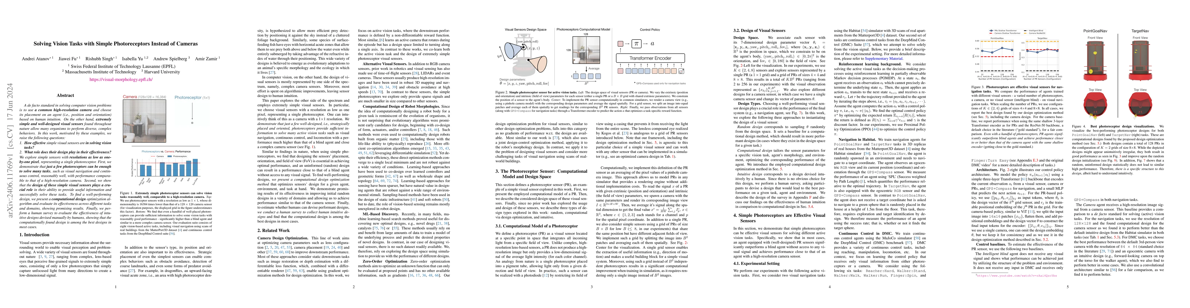Thumbnail for Solving Vision Tasks with Simple Photoreceptors Instead of Cameras