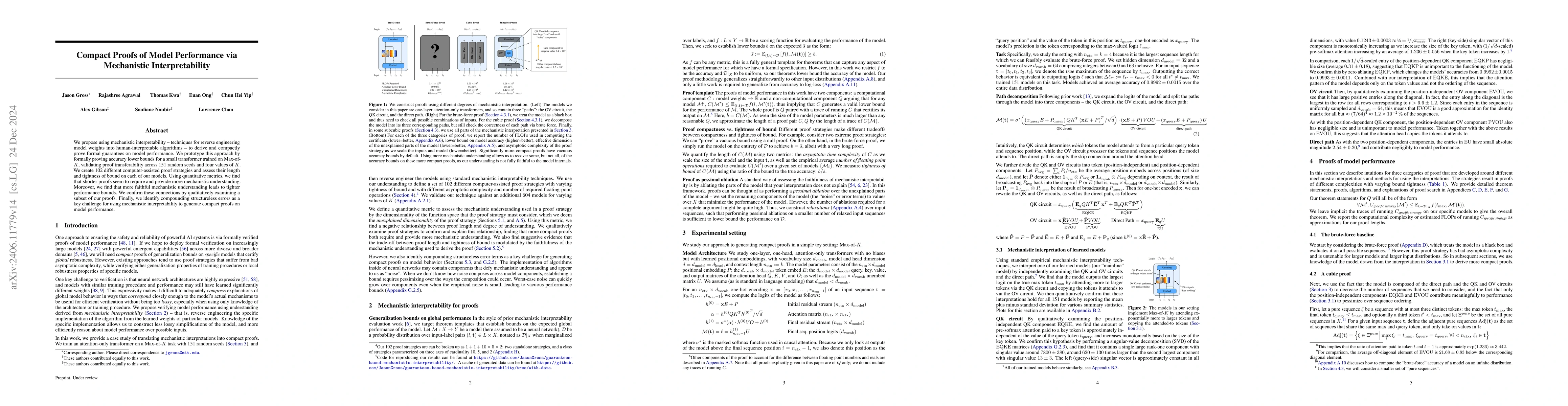 Thumbnail for Compact Proofs of Model Performance via Mechanistic Interpretability