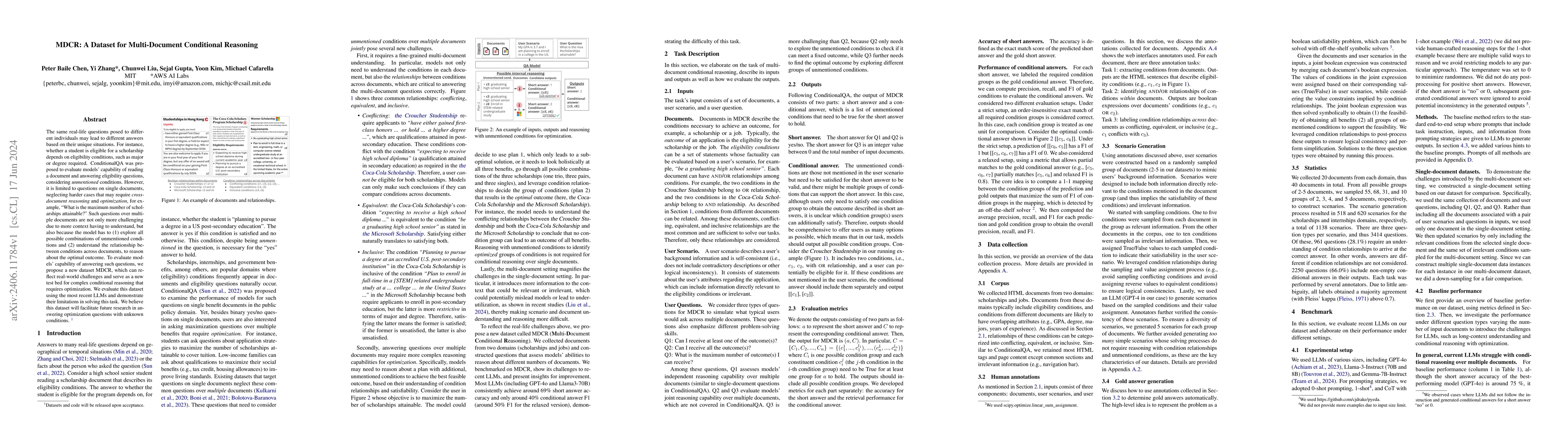 Thumbnail for MDCR: A Dataset for Multi-Document Conditional Reasoning