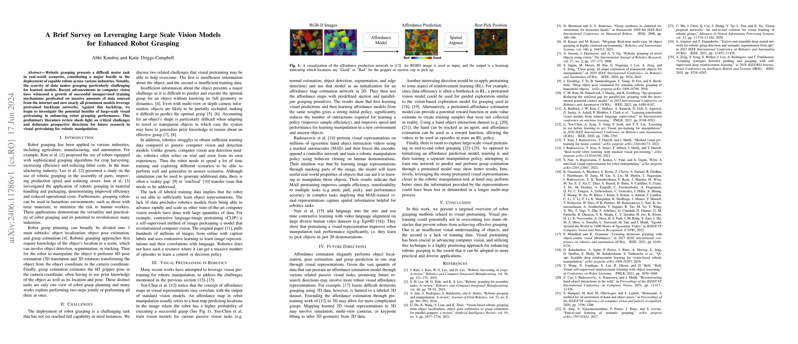 Thumbnail for A Brief Survey on Leveraging Large Scale Vision Models for Enhanced
  Robot Grasping