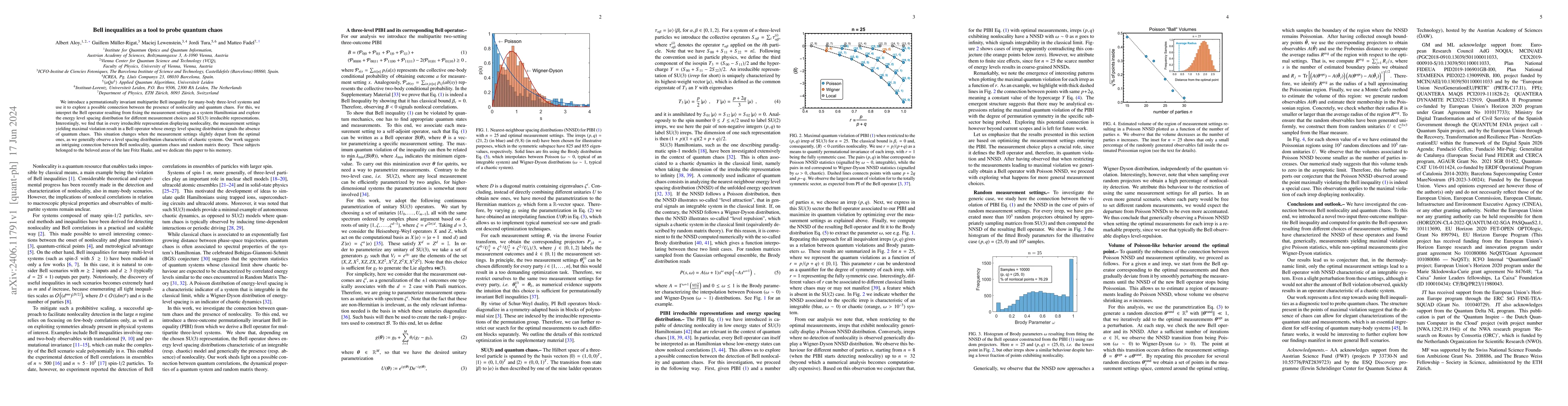 Thumbnail for Bell inequalities as a tool to probe quantum chaos