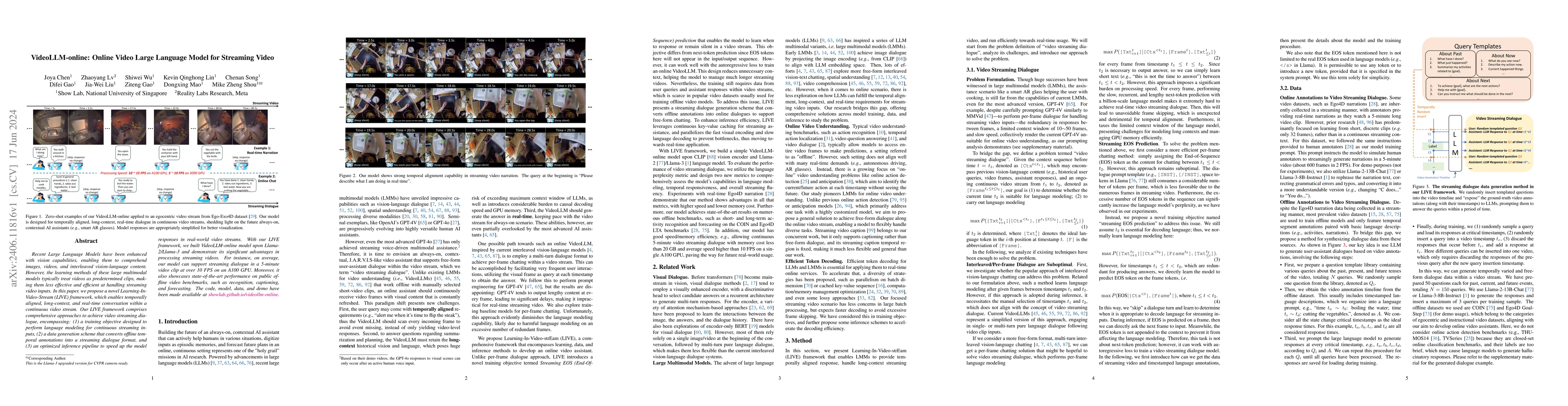 Thumbnail for VideoLLM-online: Online Video Large Language Model for Streaming Video