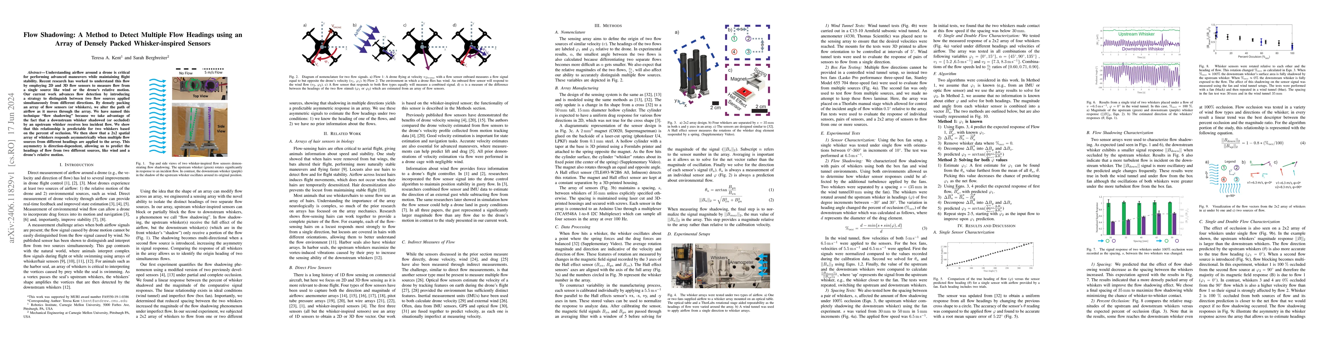 Thumbnail for Flow Shadowing: A Method to Detect Multiple Flow Headings using an Array
  of Densely Packed Whisker-inspired Sensors
