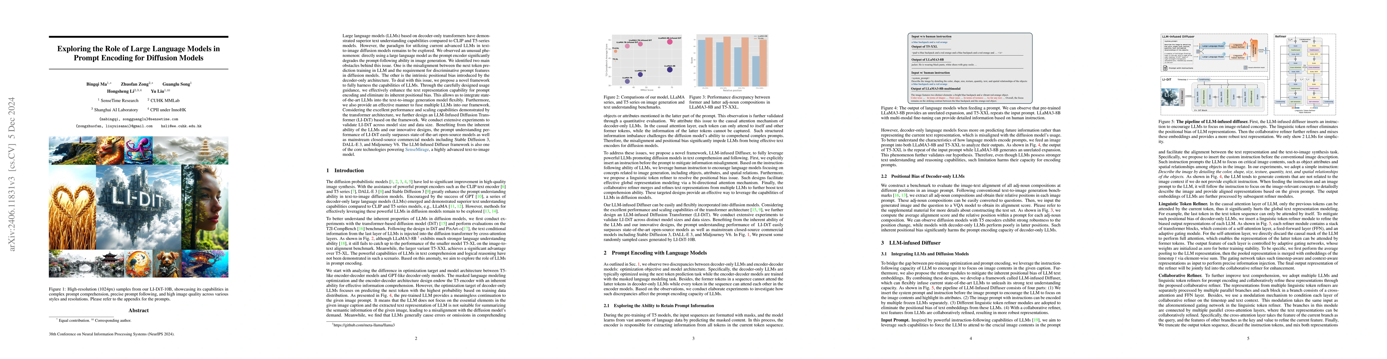 Thumbnail for Exploring the Role of Large Language Models in Prompt Encoding for
  Diffusion Models