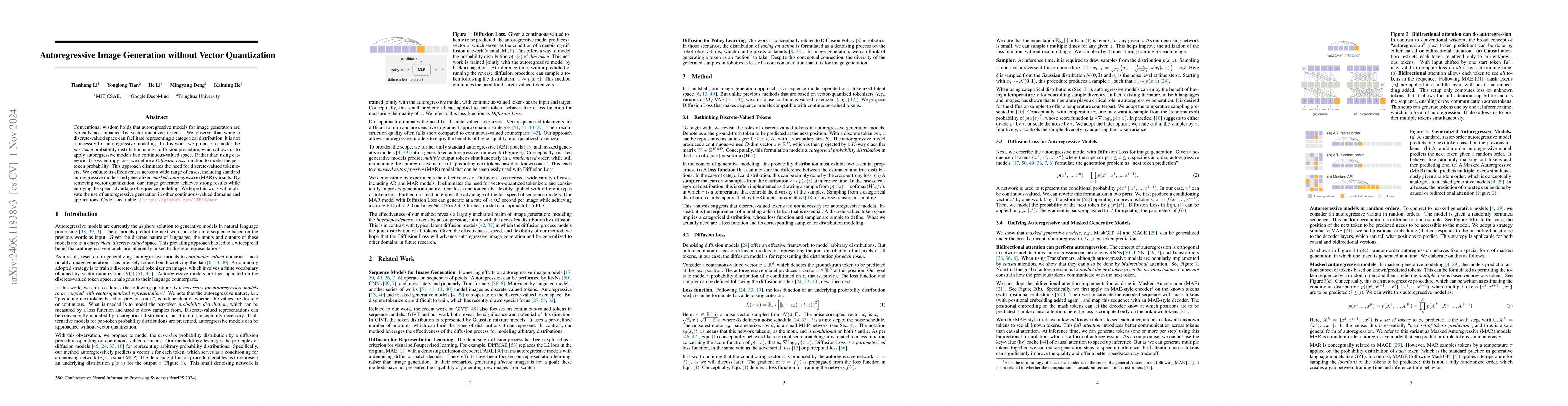 Thumbnail for Autoregressive Image Generation without Vector Quantization