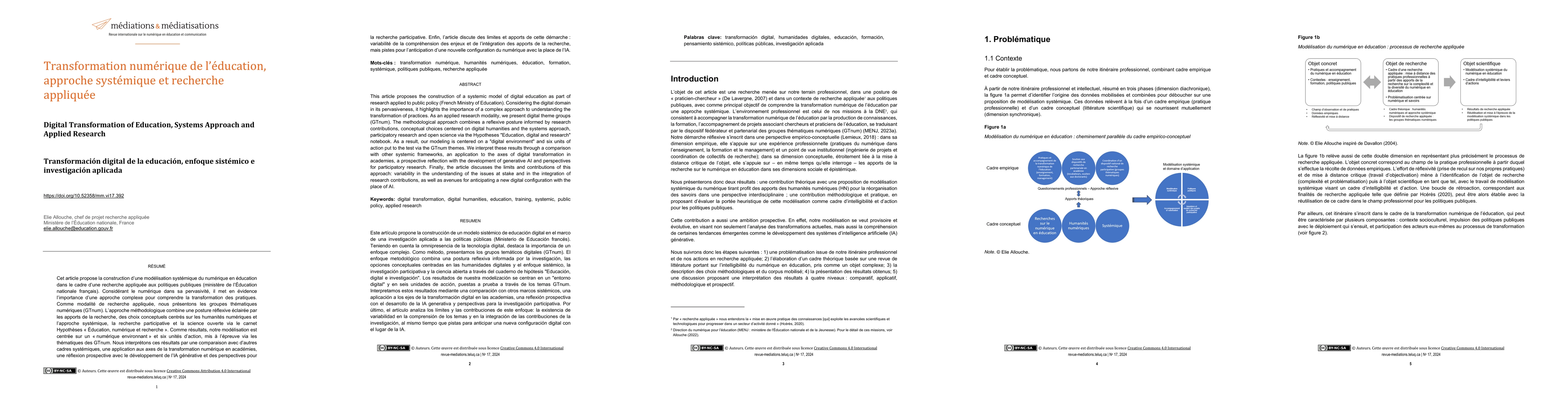 Thumbnail for Digital Transformation of Education, Systems Approach and Applied
  Research