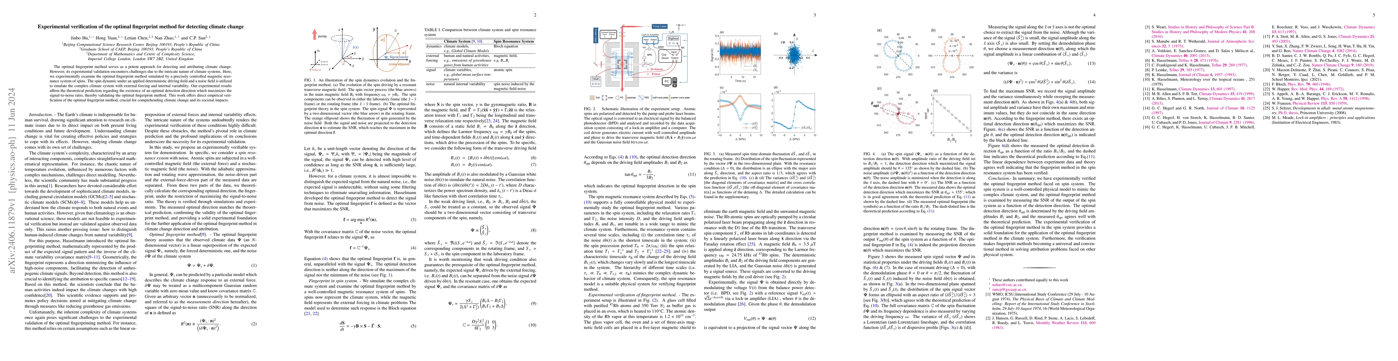 Thumbnail for Experimental verification of the optimal fingerprint method for
  detecting climate change