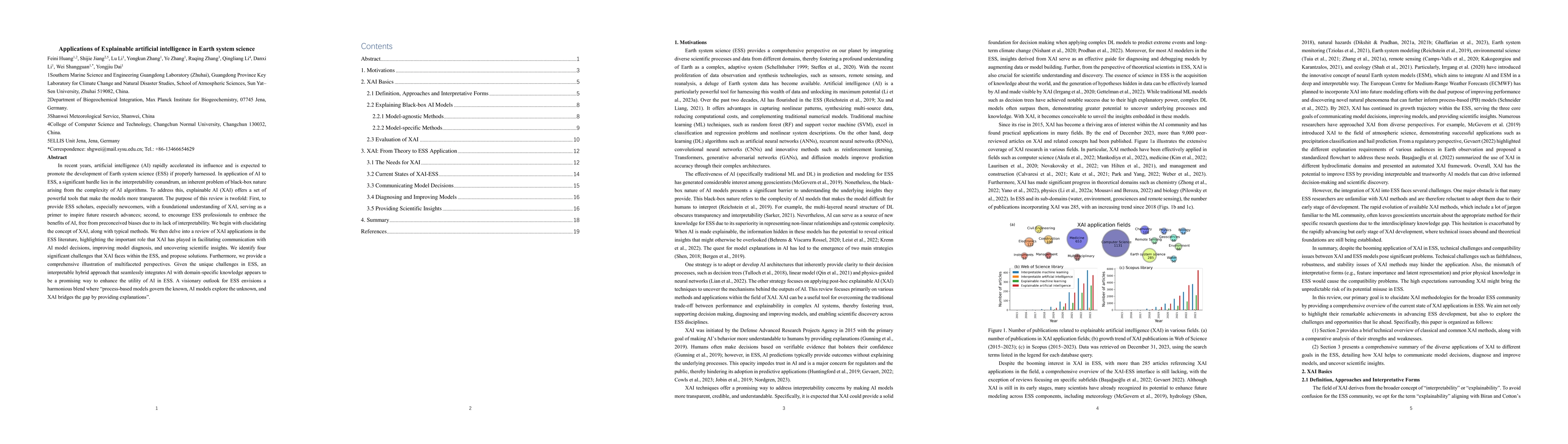 Thumbnail for Applications of Explainable artificial intelligence in Earth system
  science