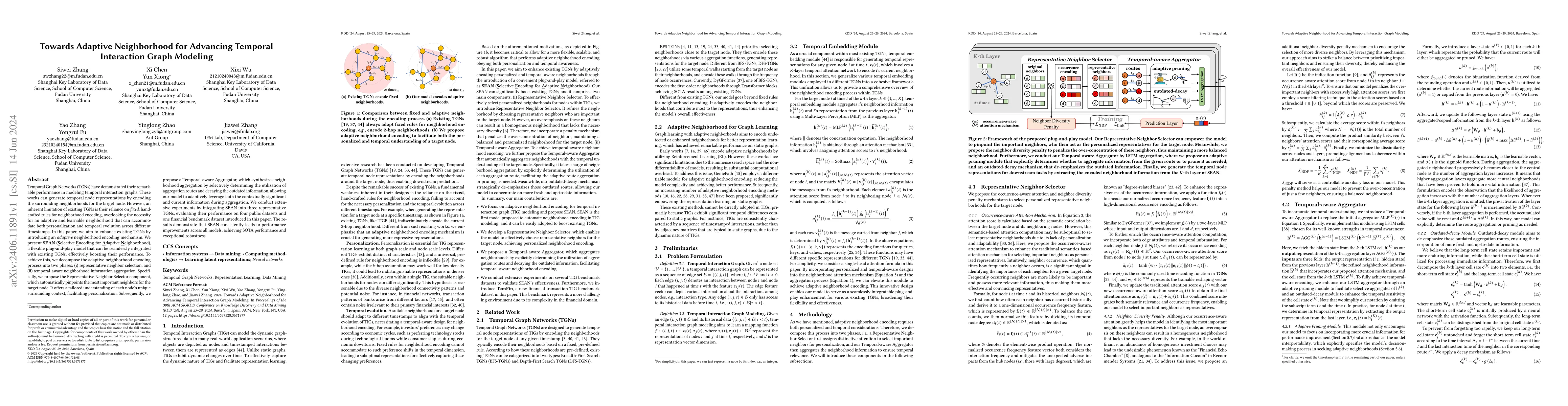 Thumbnail for Towards Adaptive Neighborhood for Advancing Temporal Interaction Graph
  Modeling