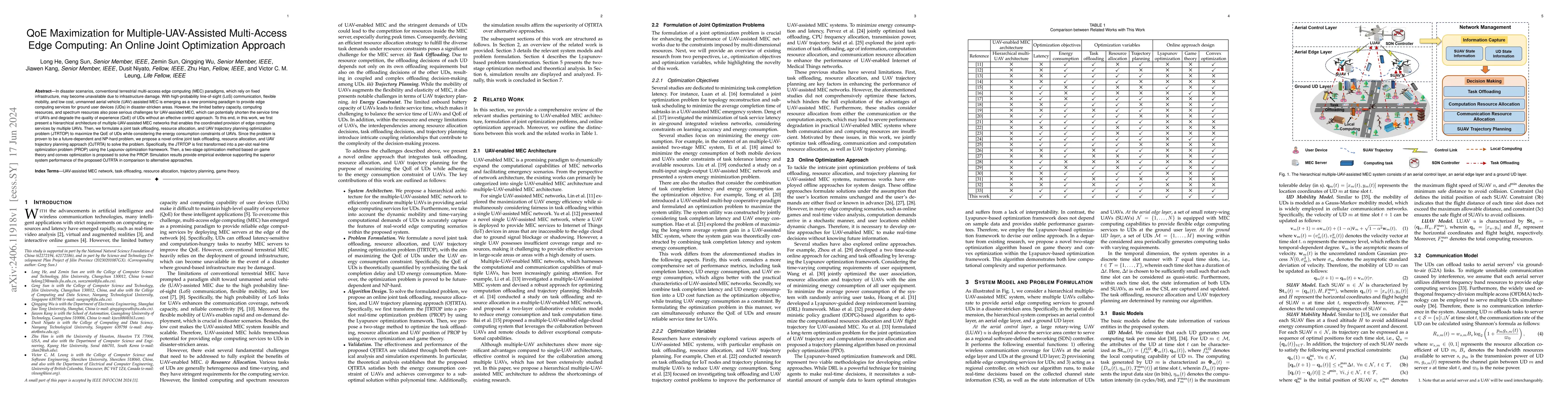Thumbnail for QoE Maximization for Multiple-UAV-Assisted Multi-Access Edge Computing:
  An Online Joint Optimization Approach