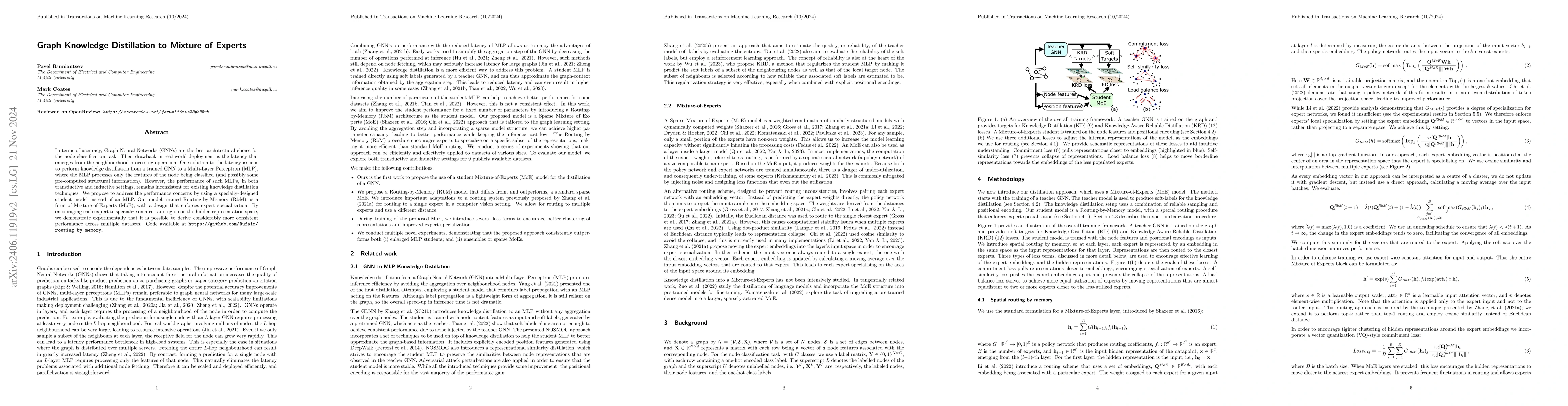 Thumbnail for Graph Knowledge Distillation to Mixture of Experts