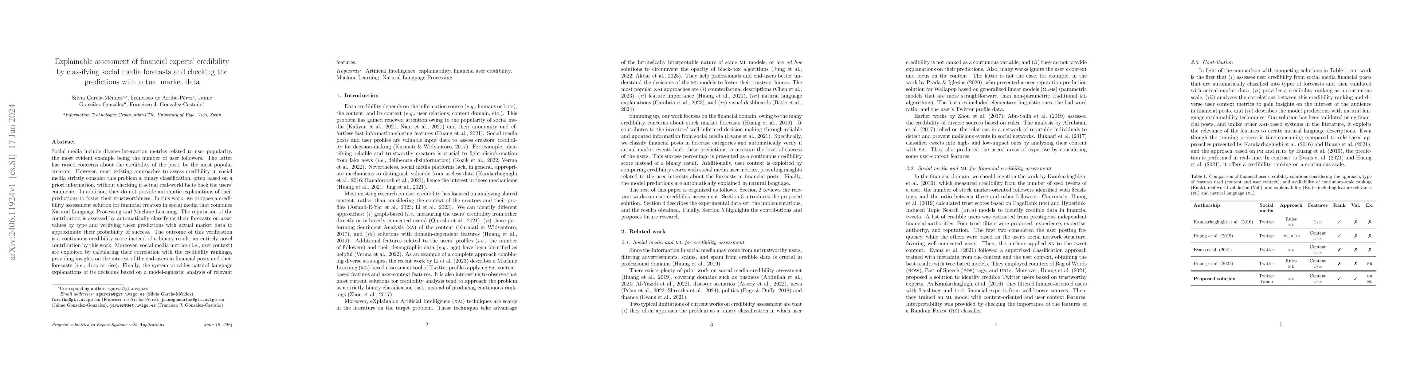 Thumbnail for Explainable assessment of financial experts' credibility by classifying
  social media forecasts and checking the predictions with actual market data