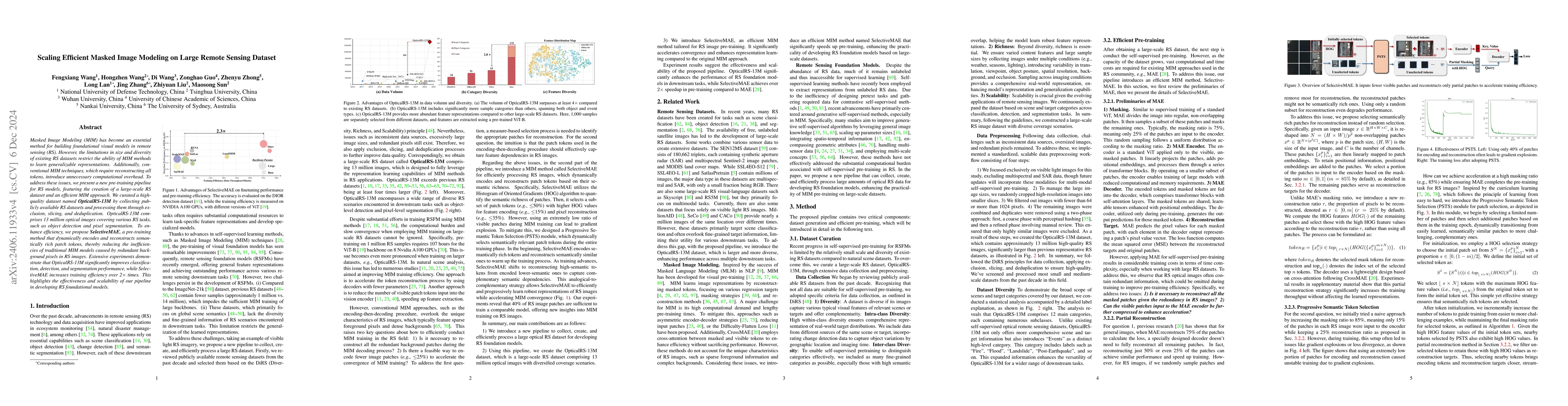 Thumbnail for Scaling Efficient Masked Autoencoder Learning on Large Remote Sensing
  Dataset