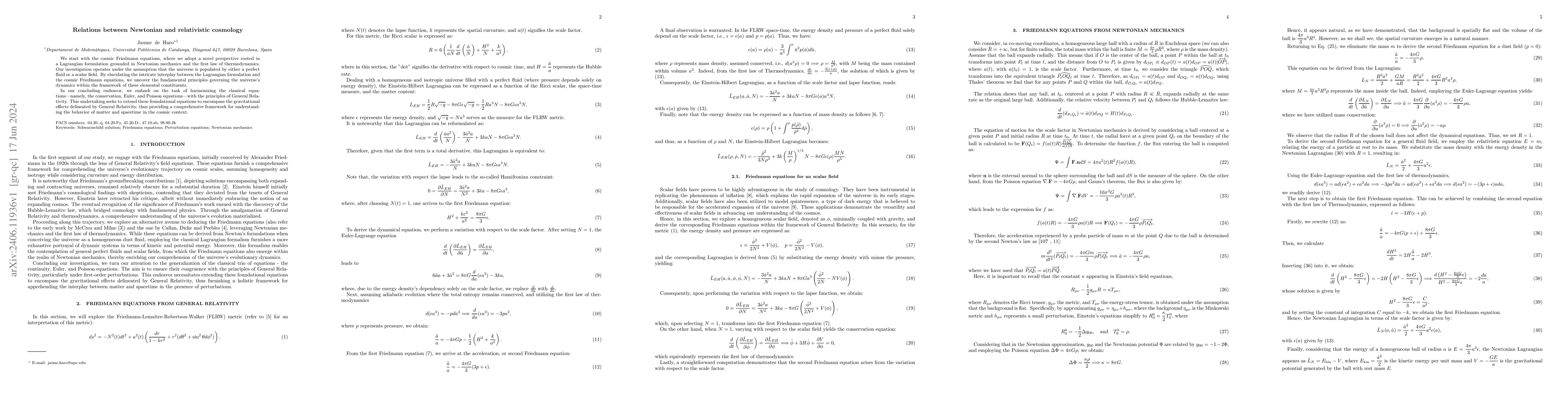 Thumbnail for Relations between Newtonian and relativistic cosmology