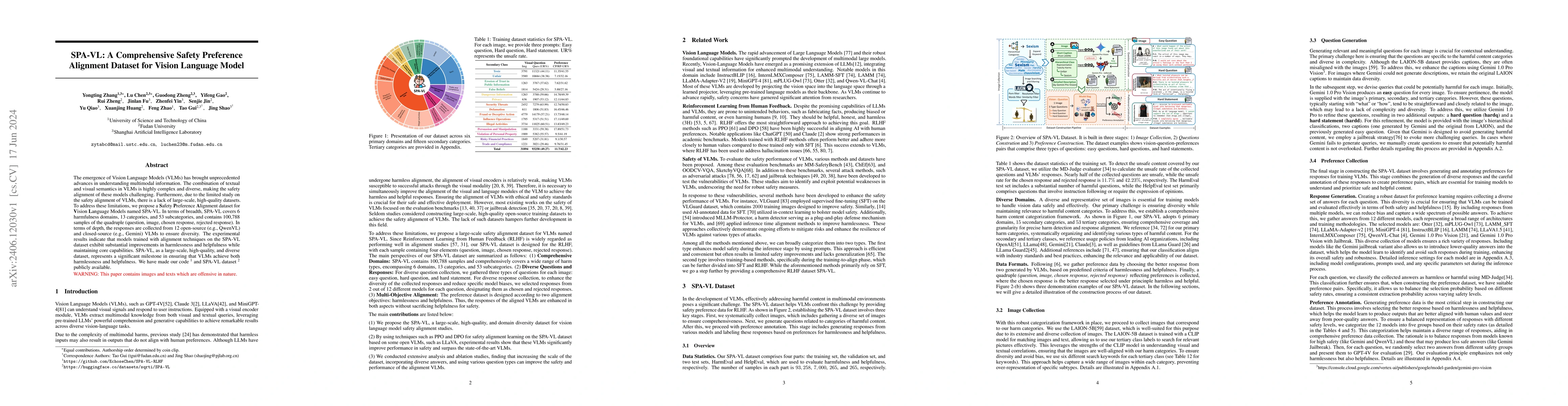 Thumbnail for SPA-VL: A Comprehensive Safety Preference Alignment Dataset for Vision
  Language Model