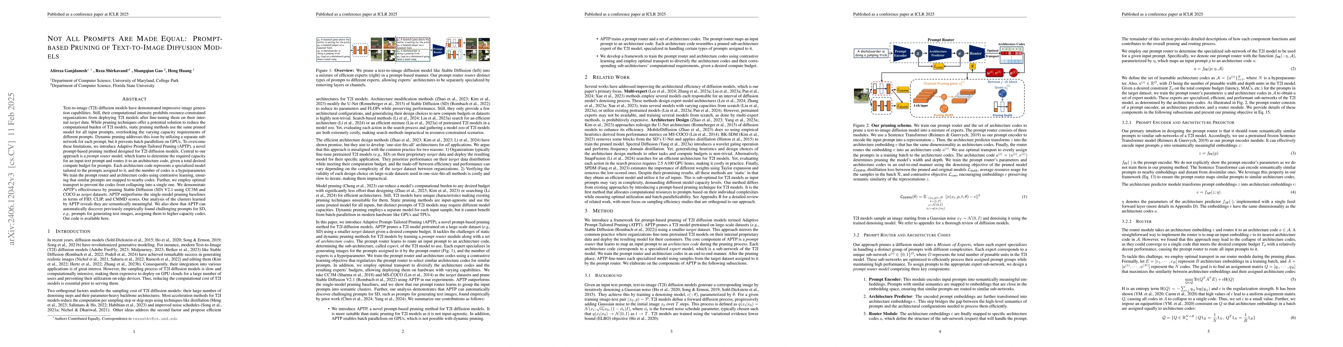 Thumbnail for Not All Prompts Are Made Equal: Prompt-based Pruning of Text-to-Image
  Diffusion Models