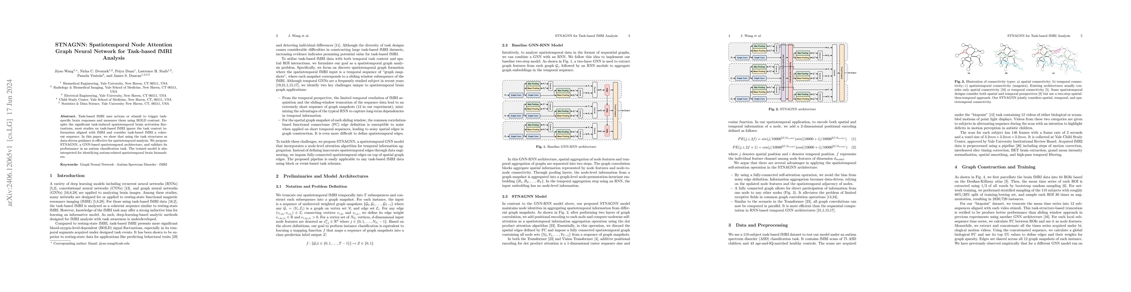 Thumbnail for STNAGNN: Spatiotemporal Node Attention Graph Neural Network for
  Task-based fMRI Analysis