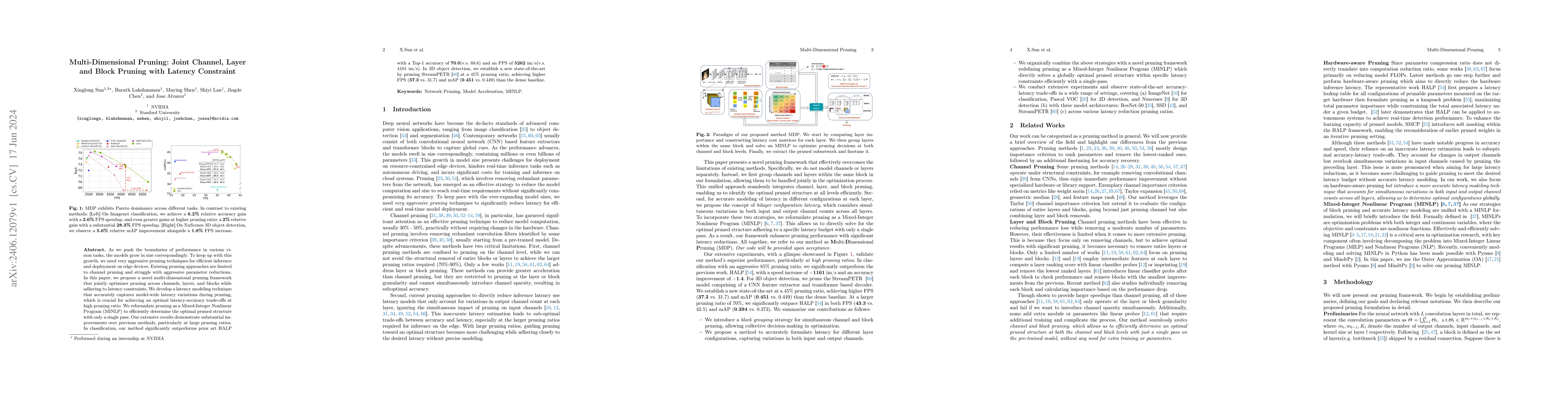 Thumbnail for Multi-Dimensional Pruning: Joint Channel, Layer and Block Pruning with
  Latency Constraint