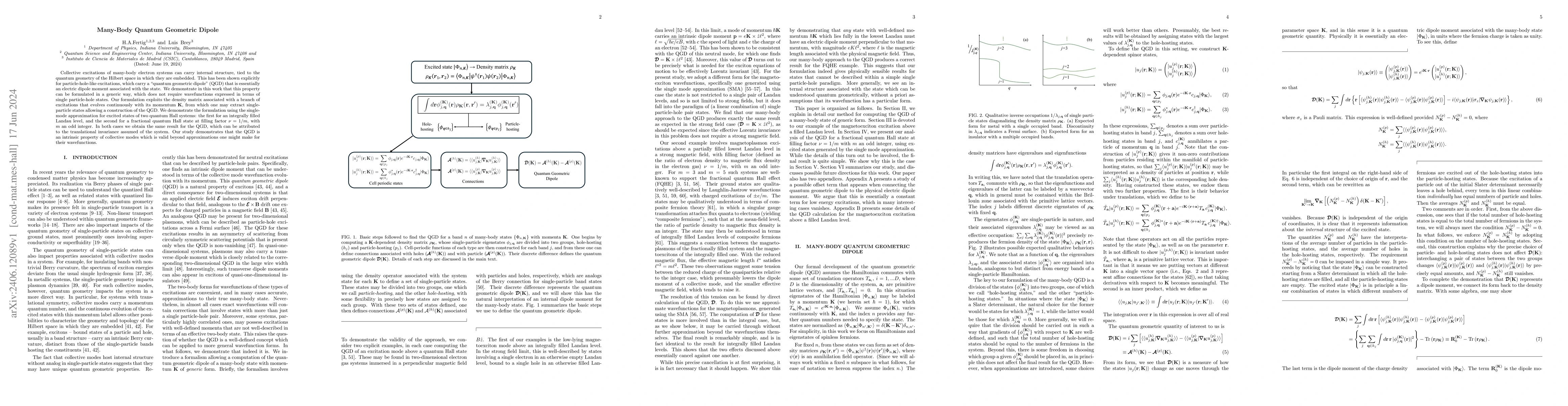 Thumbnail for Many-Body Quantum Geometric Dipole
