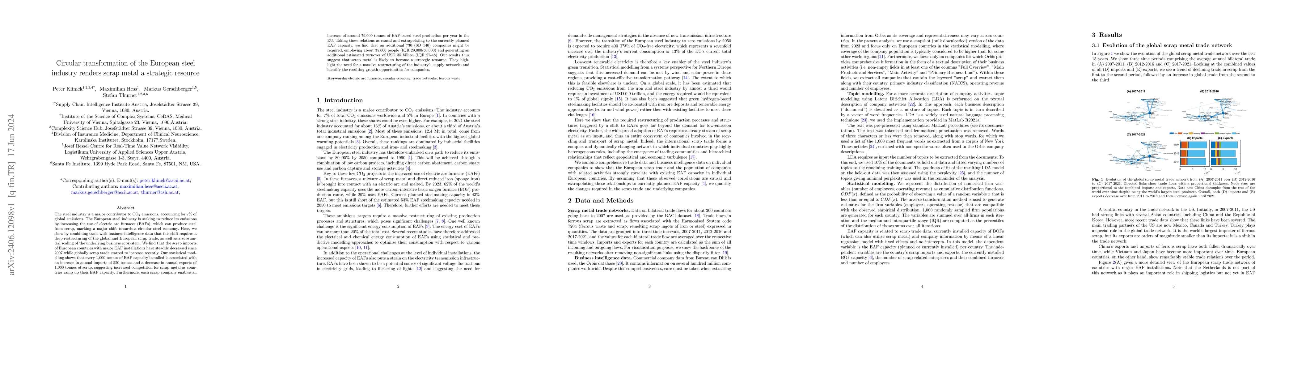 Thumbnail for Circular transformation of the European steel industry renders scrap
  metal a strategic resource