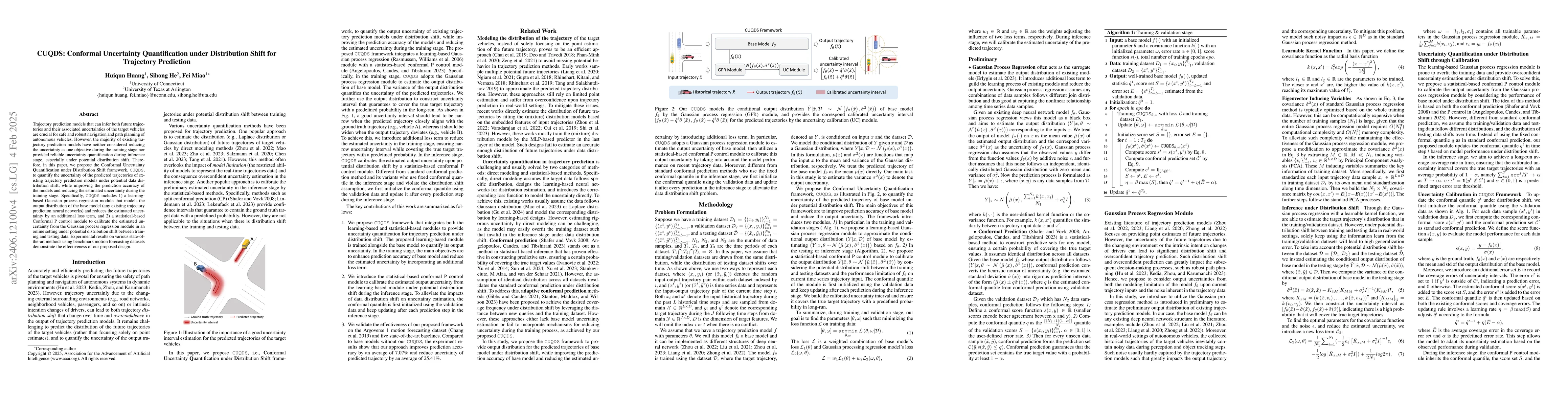 Thumbnail for Adaptive Uncertainty Quantification for Trajectory Prediction Under
  Distributional Shift
