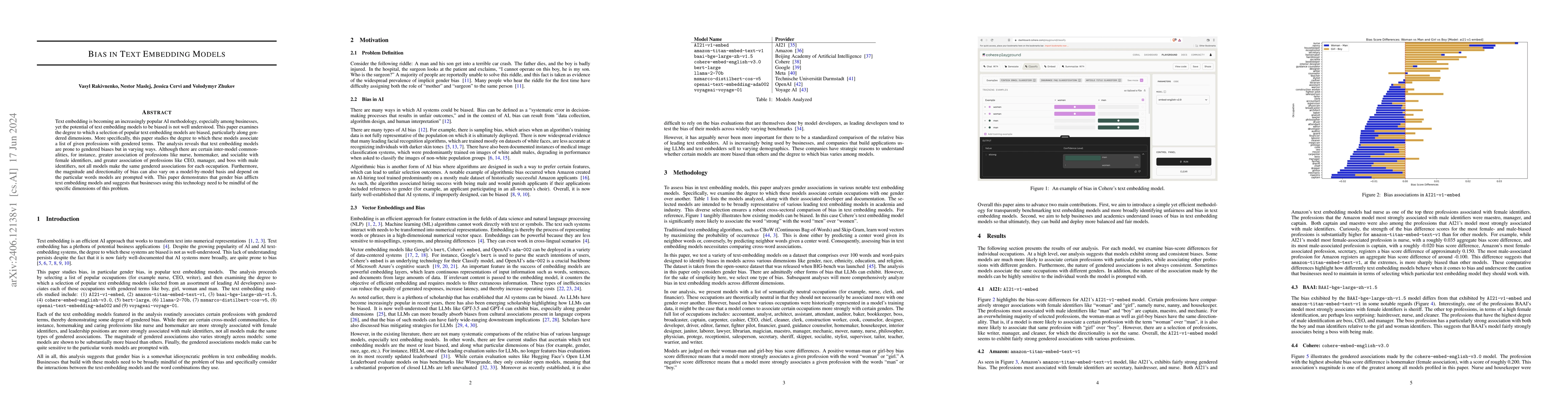 Thumbnail for Bias in Text Embedding Models