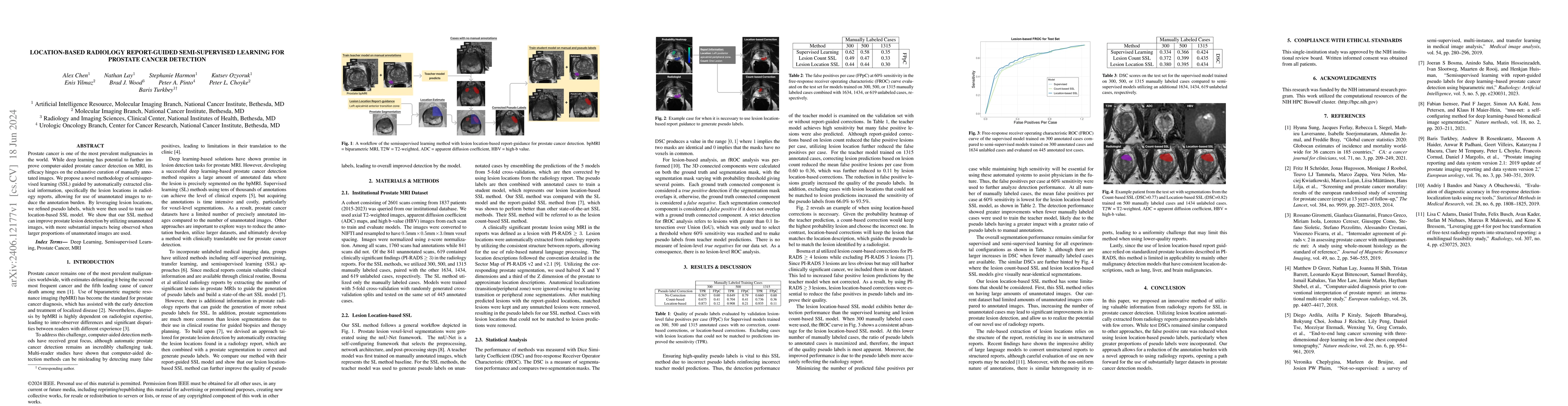 Thumbnail for Location-based Radiology Report-Guided Semi-supervised Learning for
  Prostate Cancer Detection