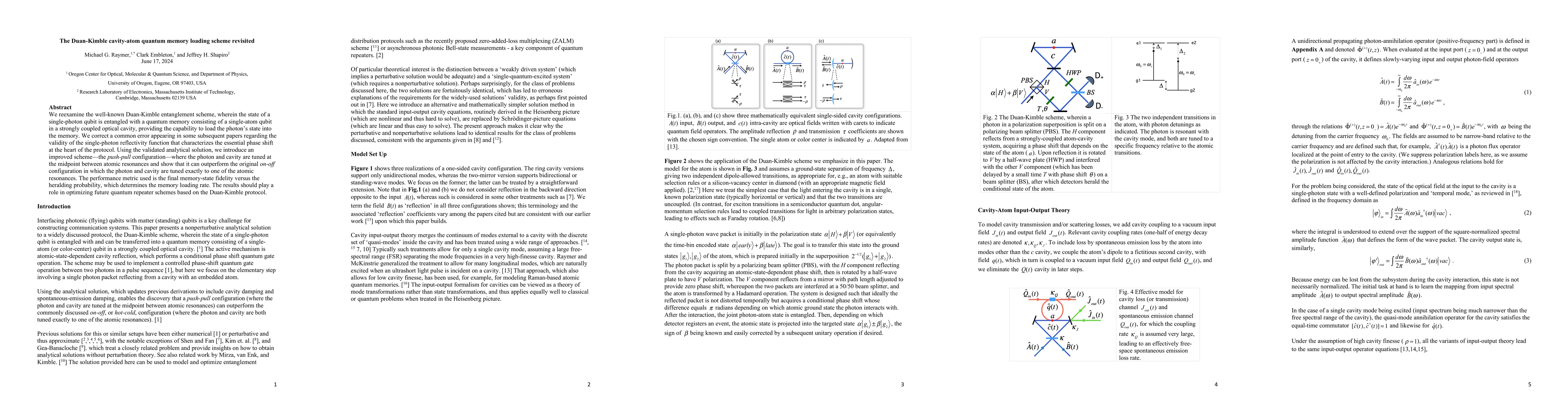 Thumbnail for The Duan-Kimble cavity-atom quantum memory loading scheme revisited