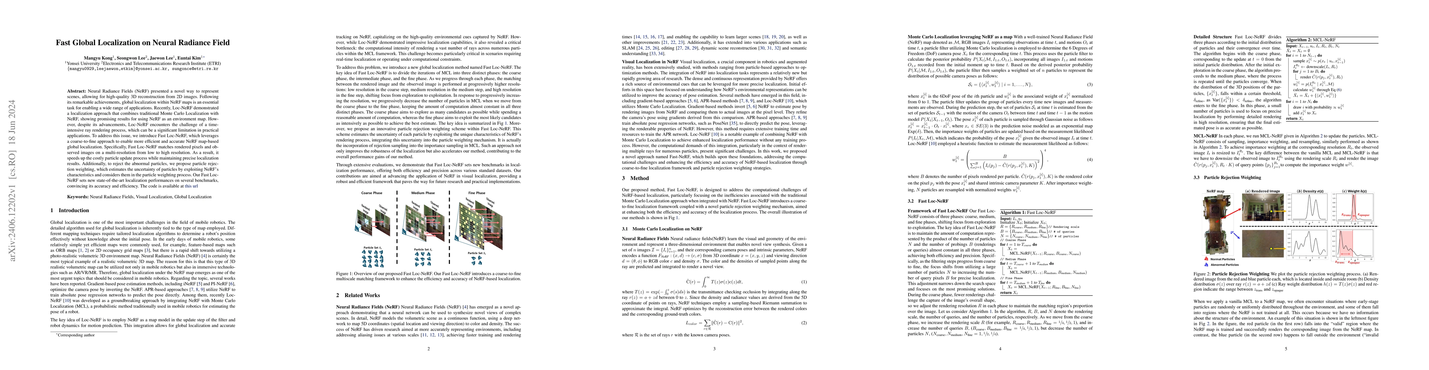 Thumbnail for Fast Global Localization on Neural Radiance Field