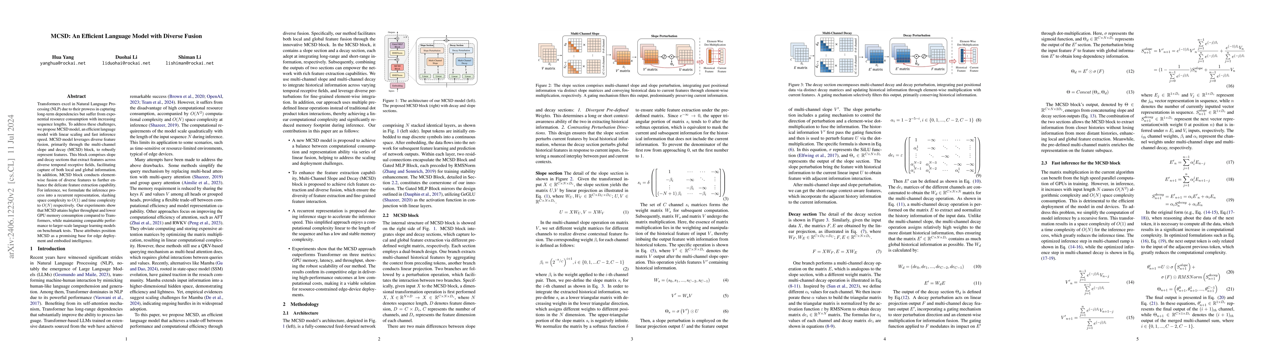 Thumbnail for MCSD: An Efficient Language Model with Diverse Fusion