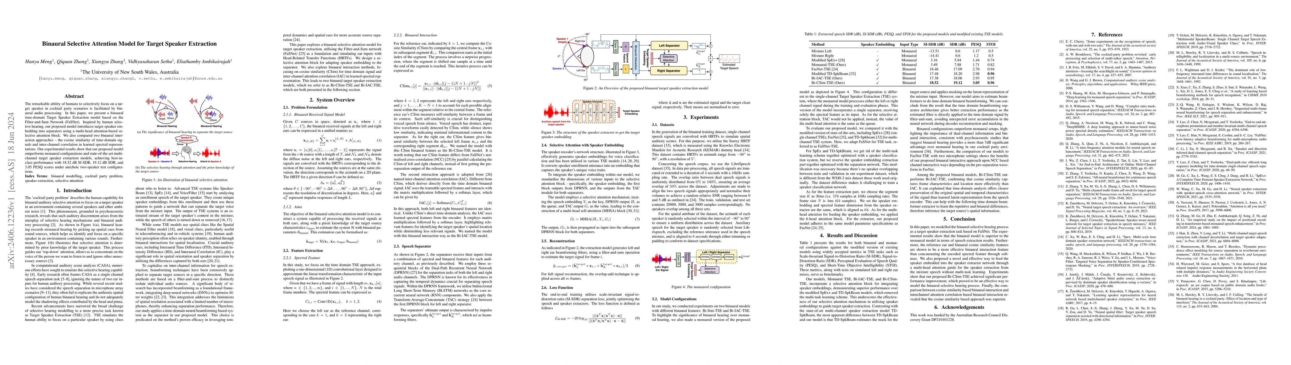 Thumbnail for Binaural Selective Attention Model for Target Speaker Extraction