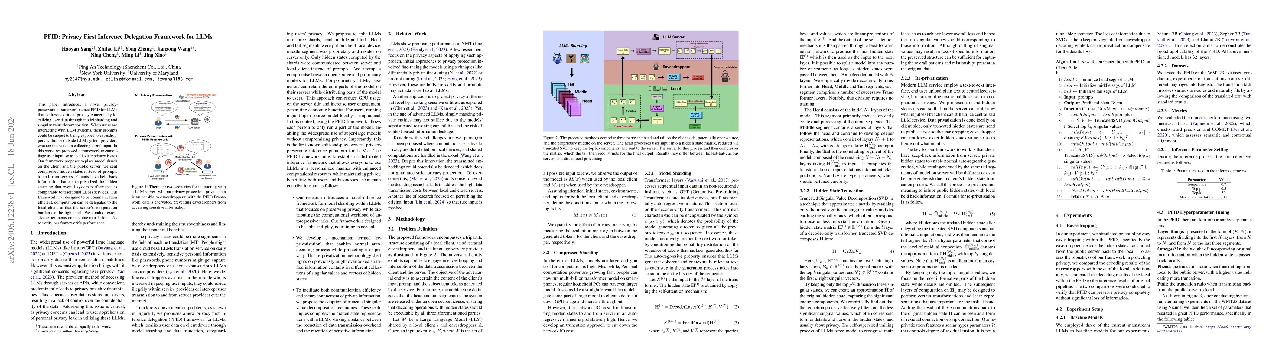 Thumbnail for PFID: Privacy First Inference Delegation Framework for LLMs