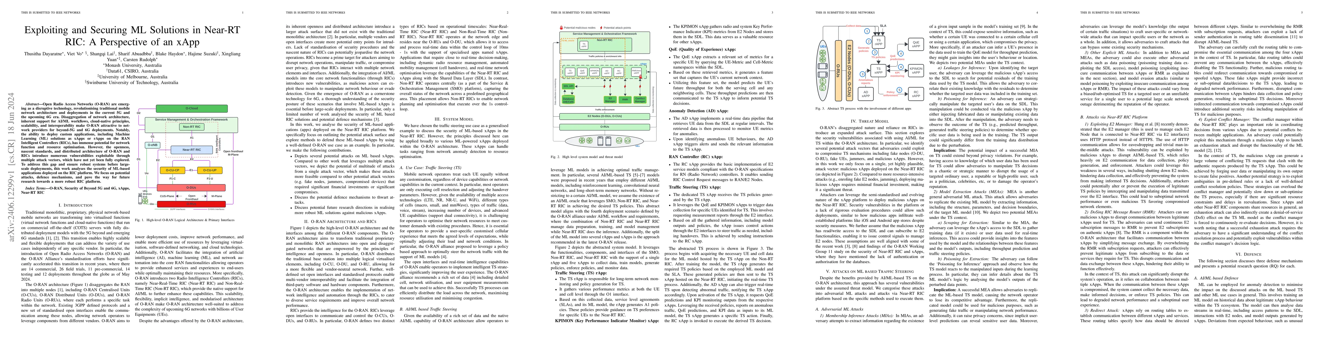 Thumbnail for Exploiting and Securing ML Solutions in Near-RT RIC: A Perspective of an
  xApp