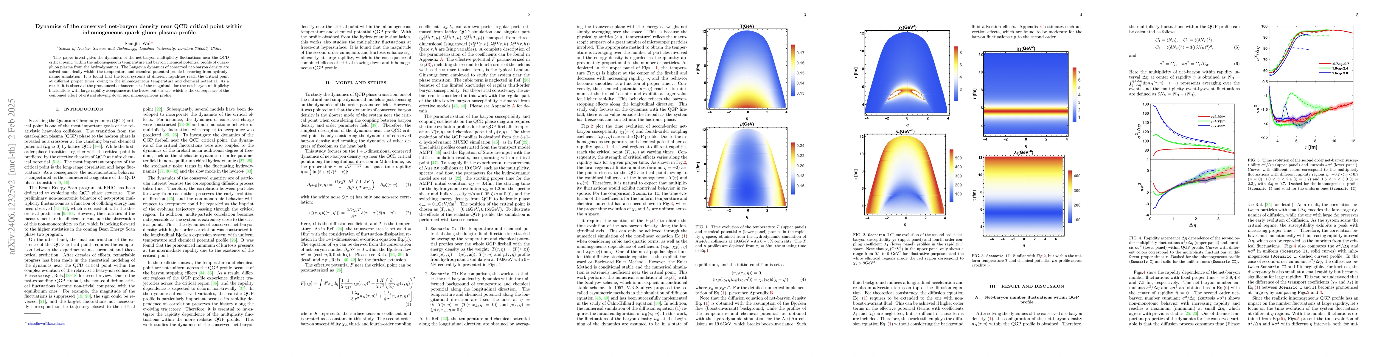 Thumbnail for Dynamics of the conserved net-baryon density near QCD critical point
  within QGP profile